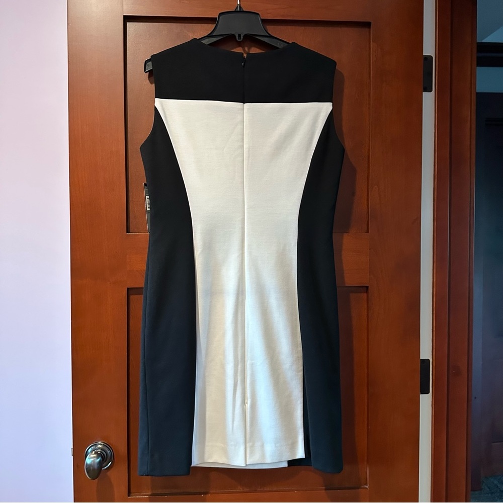 NWT Tahari Jaime Ponte Colorblock Sheath Dress Sleeveless - Picture 5 of 5